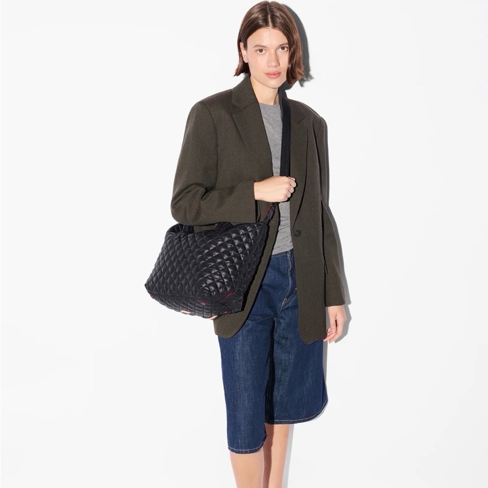 MZ Wallace Black Medium Sutton Delux Quilted Tote